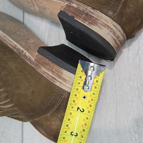 Free People Women Lost valley Ankle Sliced Leather Boots boho shoes sz 38/7.5-8 - Picture 10 of 14